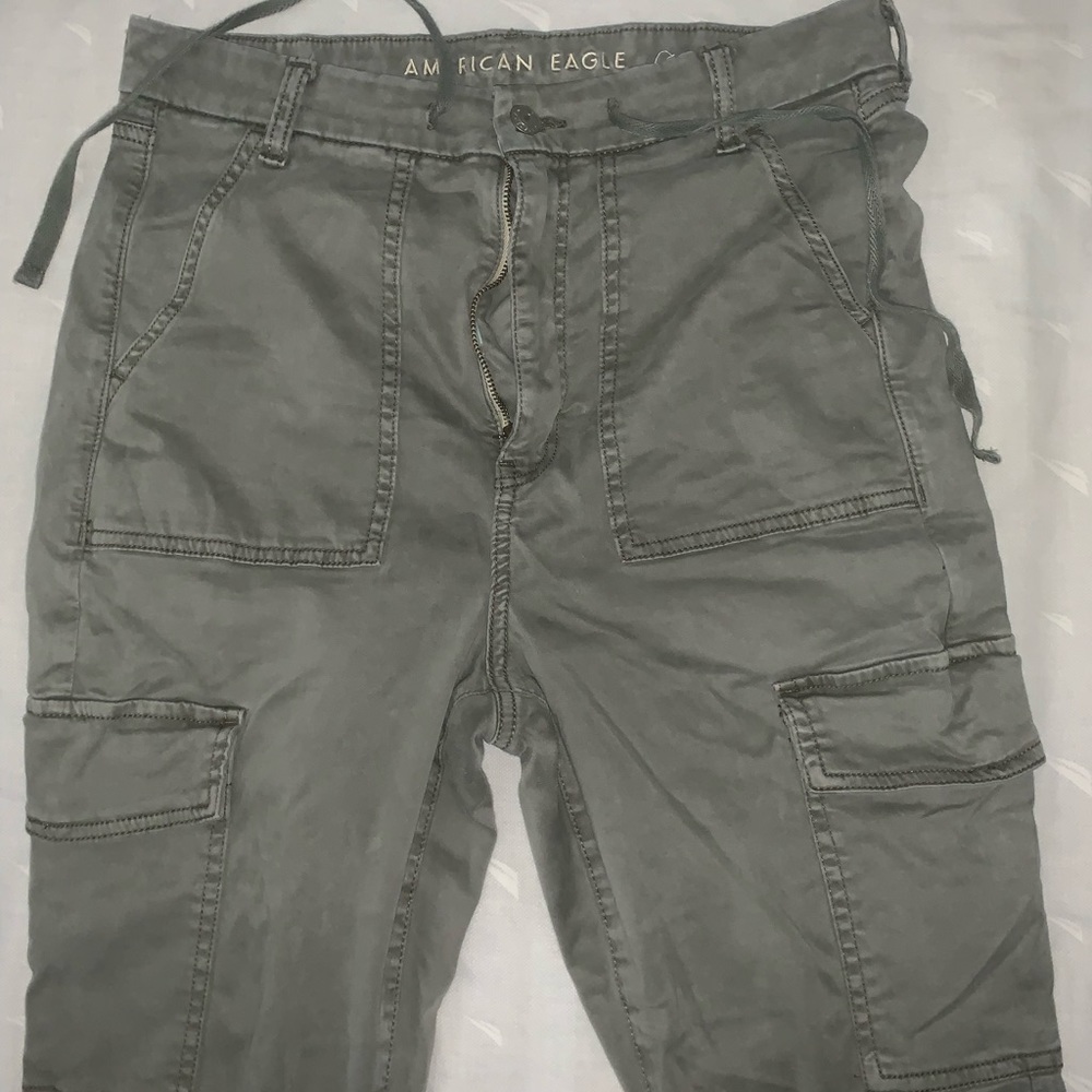 Green American eagle pants